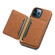 iPhone 12 Pro Max Denior D13 Retro Texture Leather MagSafe Card Bag Phone Case - Brown
