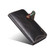 iPhone 12 Pro Max Denior Oil Wax Cowhide Magnetic Button Genuine Leather Case - Black