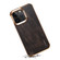 iPhone 12 Pro Max Denior Oil Wax Cowhide Plating Phone Case - Black