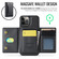 iPhone 12 Pro Max DG.MING MAGKING-K2 Series MagSafe RFID Card Bag Detachable Phone Case - Black