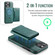 iPhone 12 Pro Max DG.MING MAGKING-K2 Series MagSafe RFID Card Bag Detachable Phone Case - Green
