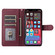 iPhone 12 Pro Max Diamond Lattice Leather Flip Phone Case - Wine Red