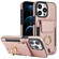 iPhone 12 Pro Max Elastic Card Bag Ring Holder Phone Case - Rose Gold