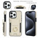 iPhone 12 Pro Max Elastic Card Bag Ring Holder Phone Case - White