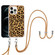 iPhone 12 Pro Max Electroplating Dual-side IMD Phone Case with Lanyard - Leopard Print