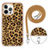 iPhone 12 Pro Max Electroplating Dual-side IMD Phone Case with Lanyard - Leopard Print