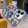 iPhone 12 Pro Max Electroplating Flower Diamond TPU Phone Case - Blue