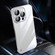 iPhone 12 Pro Max Electroplating Frameless Clear PC Phone Case - Silver