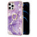 iPhone 12 Pro Max Electroplating Marble Pattern IMD TPU Shockproof Case with Ring Holder - Purple 002