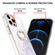 iPhone 12 Pro Max Electroplating Marble Pattern IMD TPU Shockproof Case with Ring Holder - White 006