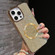 iPhone 12 Pro Max Electroplating PC Glitter Grain MagSafe Phone Case - Gold