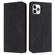 iPhone 12 Pro Max Ethnic Embossed Adsorption Leather Phone Case - Black