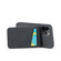 iPhone 12 Pro Max Fierre Shann Crazy Horse Card Holder Back Cover PU Phone Case - Black