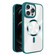 iPhone 12 Pro Max Glaring CD Texture MagSafe Phone Case - Deep Green