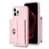 iPhone 12 Pro Max Horizontal Metal Buckle Wallet Rhombic Leather Phone Case - Pink
