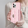 iPhone 12 Pro Max Horizontal Metal Buckle Wallet Rhombic Leather Phone Case - Pink
