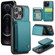 iPhone 12 Pro Max JEEHOOD J05 Business Magnetic Style RFID Leather Phone Case - Blue Green