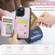 iPhone 12 Pro Max JEEHOOD J05 Business Magnetic Style RFID Leather Phone Case - Pink