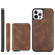 iPhone 12 Pro Max JEEHOOD Magnetic Zipper Horizontal Flip Leather Case with Holder & Card Slot & Wallet - Brown