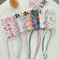 iPhone 12 Pro Max Lanyard Small Floral TPU Phone Case - White