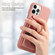 iPhone 12 Pro Max Litchi Leather Oil Edge Ring Card Back Phone Case - Pink