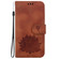 iPhone 12 Pro Max Lotus Embossed Leather Phone Case - Brown
