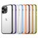 iPhone 12 Pro Max Macaron PC Phone Pure Border Frame with Lens Glass Film - Brown