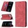 iPhone 12 Pro Max Magnetic RFID Blocking Anti-Theft Leather Case with Holder & Card Slots & Wallet - Red