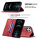 iPhone 12 Pro Max Magnetic RFID Blocking Anti-Theft Leather Case with Holder & Card Slots & Wallet - Red