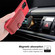 iPhone 12 Pro Max Magnetic Wallet Card Bag Leather Case - Red
