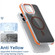 iPhone 12 Pro Max Magsafe Dual-Color Carbon Fiber Lens Film Phone Case with Lens Fold Holder - Orange