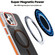 iPhone 12 Pro Max Magsafe Dual-Color Carbon Fiber Lens Film Phone Case with Lens Fold Holder - Orange