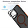 iPhone 12 Pro Max Magsafe Dual-Color Skin Feel Lens Film Phone Case with Lens Fold Holder - Orange