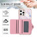 iPhone 12 Pro Max Marble Pattern IMD Card Slot Phone Case - Rose Gold