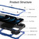 iPhone 12 Pro Max Metal + Silicone Sliding Camshield Holder Phone Case - Blue