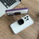iPhone 12 Pro Max Metal Sunglasses Holder TPU + PC Phone Case - Blue
