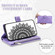 iPhone 12 Pro Max Multi-Card Totem Zipper Leather Phone Case - Purple
