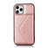 iPhone 12 Pro Max Multi-functional Cross-body Card Bag TPU+PU Back Cover Case with Holder & Card Slot & Wallet - Rose Gold