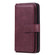 iPhone 12 Pro Max Multifunctional Magnetic Copper Buckle Horizontal Flip Solid Color Leather Case with 10 Card Slots & Wallet & Holder & Photo Frame - Wine Red