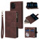 iPhone 12 Pro Max Multifunctional Retro Frosted Horizontal Flip Leather Case with Card Slot & Holder & Zipper Wallet & Photo Frame & Lanyard - Coffee