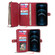 iPhone 12 Pro Max Multi-functional Zipper Wallet Leather Phone Case - Red