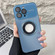 iPhone 12 Pro Max Plating Large Window MagSafe Phone Case - Navy blue