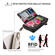 iPhone 12 Pro Max POLA MagSafe Flower Multi-functional Zipper Wallet Leather Phone Case - Black