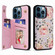 iPhone 12 Pro Max Printed Double Buckle RFID Anti-theft Phone Case - Pastoral Rose
