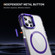 iPhone 12 Pro Max Rainbow Series Transparent MagSafe Lens Holder Phone Case - Purple