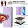 iPhone 12 Pro Max RC01 Dual-Folded Magnetic Suction RFID Leather Phone Case - Light Purple