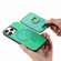 iPhone 12 Pro Max Retro Cross Leather Card Bag MagSafe Phone Case - Green