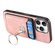 iPhone 12 Pro Max Retro Folding Ring Holder Card Bag MagSafe Phone Case - Pink