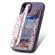 iPhone 12 Pro Max Retro Painted Zipper Wallet Back Phone Case - Purple