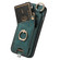 iPhone 12 Pro Max Retro Skin-feel Ring Card Bag Phone Case with Hang Loop - Green